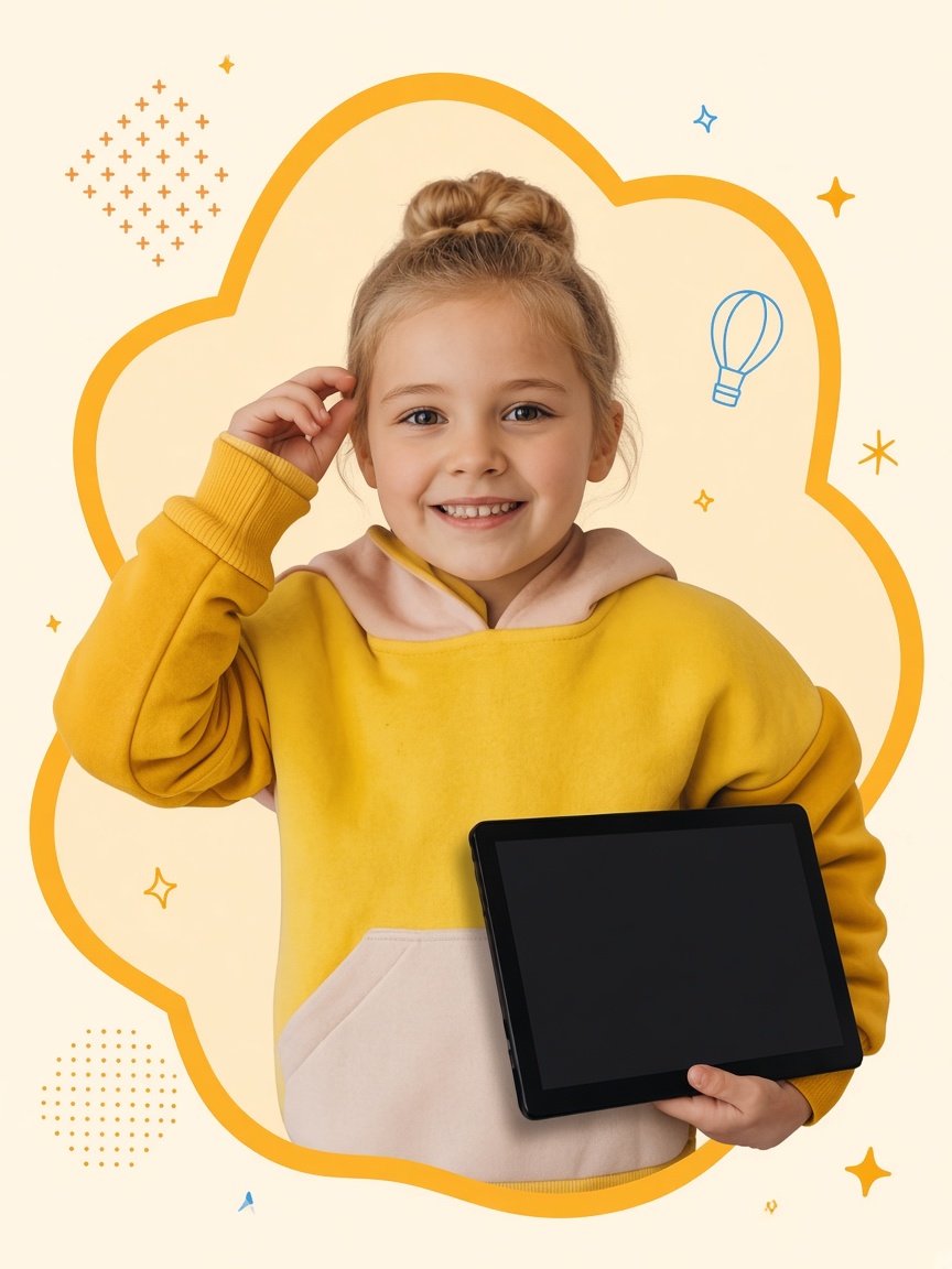Happy child using GoodPoints4Kids